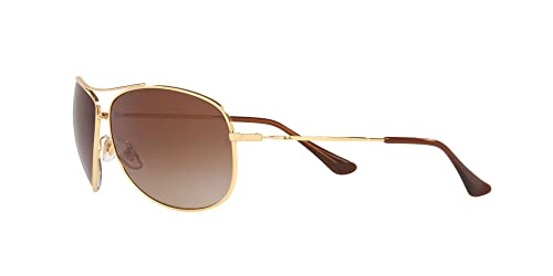 Ray-Ban RB3293 Metal Pilot Sunglasses, Gold/Dark Brown Gradient, 63 mm