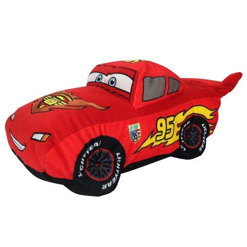 Cars Plush Stuffed Lightning Mcqueen Red Pillow Buddy - Kids Super Soft Polyester Microfiber, 19 inch (Official Disney Pixar Product)