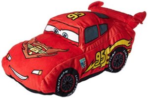 cars plush stuffed lightning mcqueen red pillow buddy - kids super soft polyester microfiber, 19 inch (official disney pixar product)