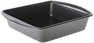 wilton perfect results premium non-stick bakeware square cake pan, will heat evenly for years of quality baking, 8-inches