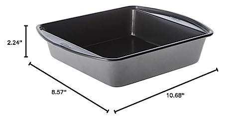 Wilton Perfect Results Premium Non-Stick Bakeware Square Cake Pan, Will Heat Evenly for Years of Quality Baking, 8-inches