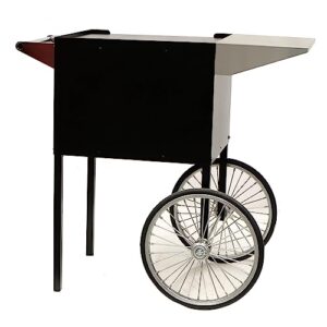 paragon - manufactured fun professional series medium popcorn cart for 6 and 8-ounce poppers, black, (3070710)