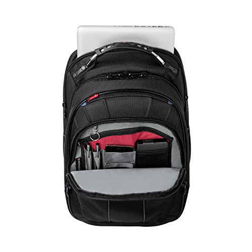 SwissGear Carbon II Black Notebook Backpack-Fits Apple MacBook Pro 15 inch and 17 inch
