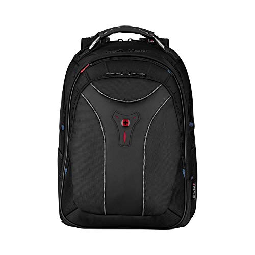 SwissGear Carbon II Black Notebook Backpack-Fits Apple MacBook Pro 15 inch and 17 inch