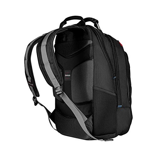 SwissGear Carbon II Black Notebook Backpack-Fits Apple MacBook Pro 15 inch and 17 inch