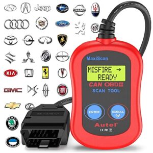 autel ms300 obd2 scanner code reader, turn off check engine light, read & erase fault codes, check emission monitor status can diagnostic scan tool