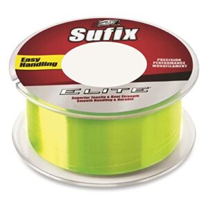 sufix elite 6 lb fishing line (yellow, size- 330 yd spool)