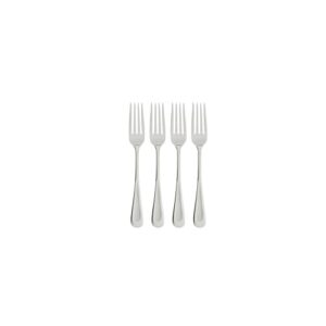 oneida satin sand dune everyday dinner forks, set of 4, 18/0 stainless steel, silverware set, dishwasher safe