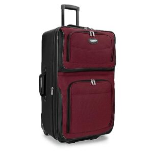 travel select amsterdam expandable rolling upright luggage, burgundy, checked-large 29-inch