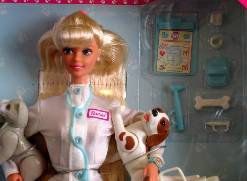 1996 Barbie Pet Doctor with dogs and cat (adorable pets magically wiggle-waggle when you pet them)