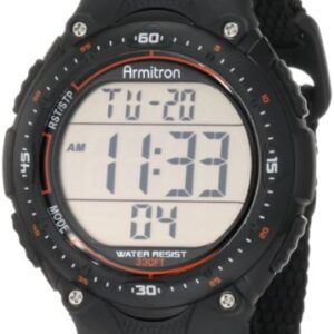 Armitron Sport Men's 408159BLK Chronograph Black Strap Digital Display Watch