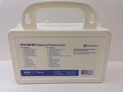 First Aid Only 6060 10-Person Emergency First Aid Kit for Office, Home, and Worksites, 57 Pieces