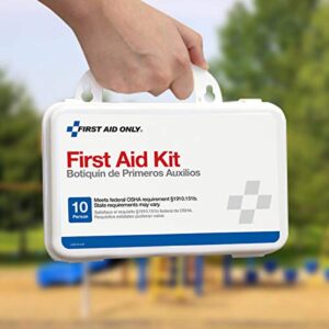 First Aid Only 6060 10-Person Emergency First Aid Kit for Office, Home, and Worksites, 57 Pieces