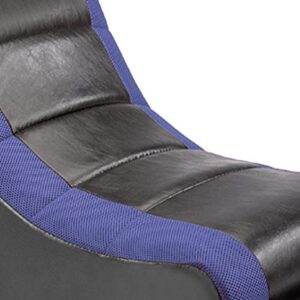 THE CREW FURNITURE Classic Video Rocker Gaming Chair, Kids and Teens, Black/Blue