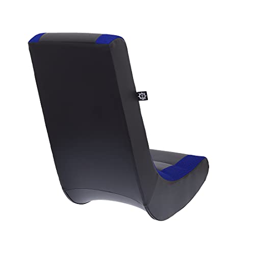 THE CREW FURNITURE Classic Video Rocker Gaming Chair, Kids and Teens, Black/Blue