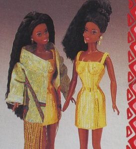 Shani Fashions Barbie Shimmery Gold Dress & More Designed for Fashion Model! (1991)