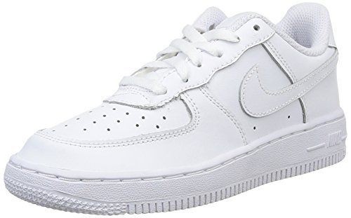 Nike Preschool Force 1 (PS) 314193 117 White on White - Size 12C