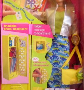 Barbie SECRET MESSAGES Doll w LOCKER, STAMPERS & MORE! (1999)