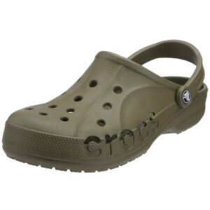 crocs men's and women's baya clog |comfortable slip on shoe| casual water shoe, 12 us women / 10 us men, army green