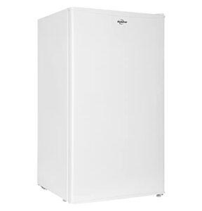 koolatron compact fridge w/freezer, 3.2 cu ft (91l), white, space-saving flat back design, reversible door, full-width freezer, snacks, beverages, beer, den, dorm, office, rec room, home bar