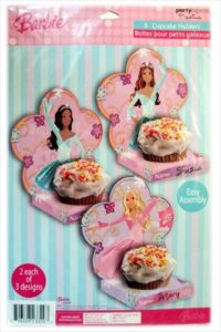 barbie 'perennial princess' cupcake holders (6ct)