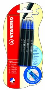 pack of 6 stabilo easy original refill ink cartridges blue medium