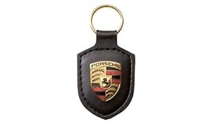 porsche crest key ring - black