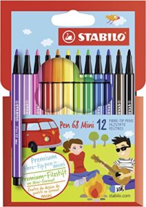 stabilo 68 mini fineliner pens , set of 12 , multicolored