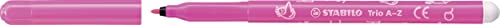 STABILO Fiber-Tip Pen with Triangular Grip Zone Trio A-Z - Pack of 30 - Assorted Colors including 5 Neon Colors