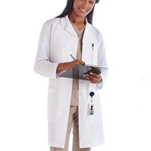 Meta 15113 Fundamentals Women's 37" Lab Coat White XS