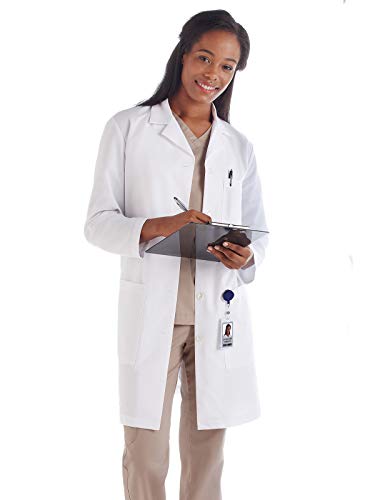 Meta 15113 Fundamentals Women's 37" Lab Coat White XS