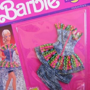 Barbie Jeans Week-End Fashions w Dress & Bermuda Shorts (1990 Arco Toys, Mattel)