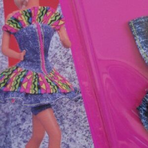 Barbie Jeans Week-End Fashions w Dress & Bermuda Shorts (1990 Arco Toys, Mattel)
