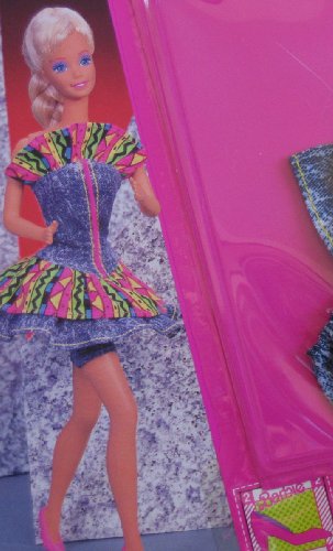 Barbie Jeans Week-End Fashions w Dress & Bermuda Shorts (1990 Arco Toys, Mattel)