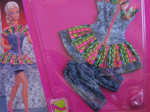 Barbie Jeans Week-End Fashions w Dress & Bermuda Shorts (1990 Arco Toys, Mattel)