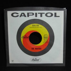 THE BEATLES "Paperback Writer & Rain" 1965 Capitol 45 Vinyl Record & Sleeve