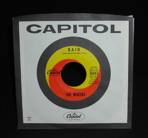 THE BEATLES "Paperback Writer & Rain" 1965 Capitol 45 Vinyl Record & Sleeve
