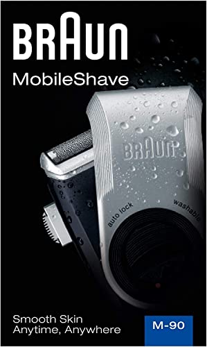 Braun Pocket M90 Rasierer Stainless Steel Battery Powered Shaver