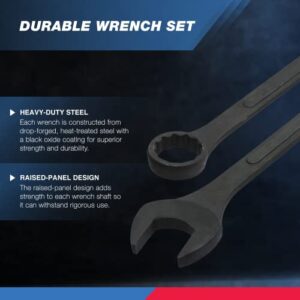 Neiko 03125A Heavy Duty Wrench Set | 6 Piece | SAE | 12-Pt Combination Box Ends