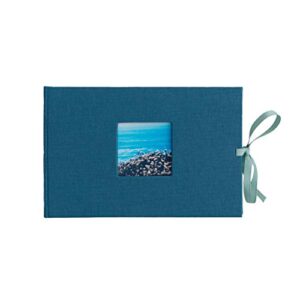 kolo noci small 4x6 photo album, holds 24 photos, ideal for weddings and baby books, lake