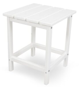polywood ect18wh long island 18" side table, white