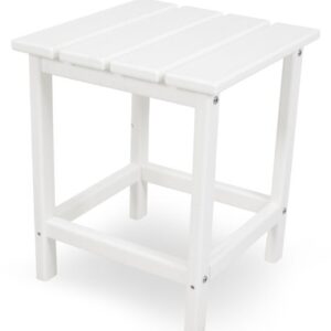 POLYWOOD ECT18WH Long Island 18" Side Table, White