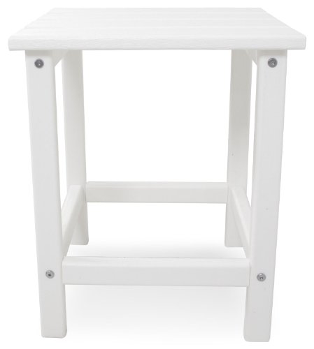 POLYWOOD ECT18WH Long Island 18" Side Table, White
