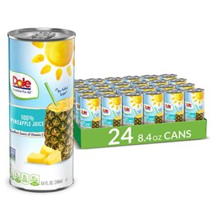 dole 100% pineapple juice, 100% fruit juice with added vitamin c, 8.4 fl oz (pack of 24)