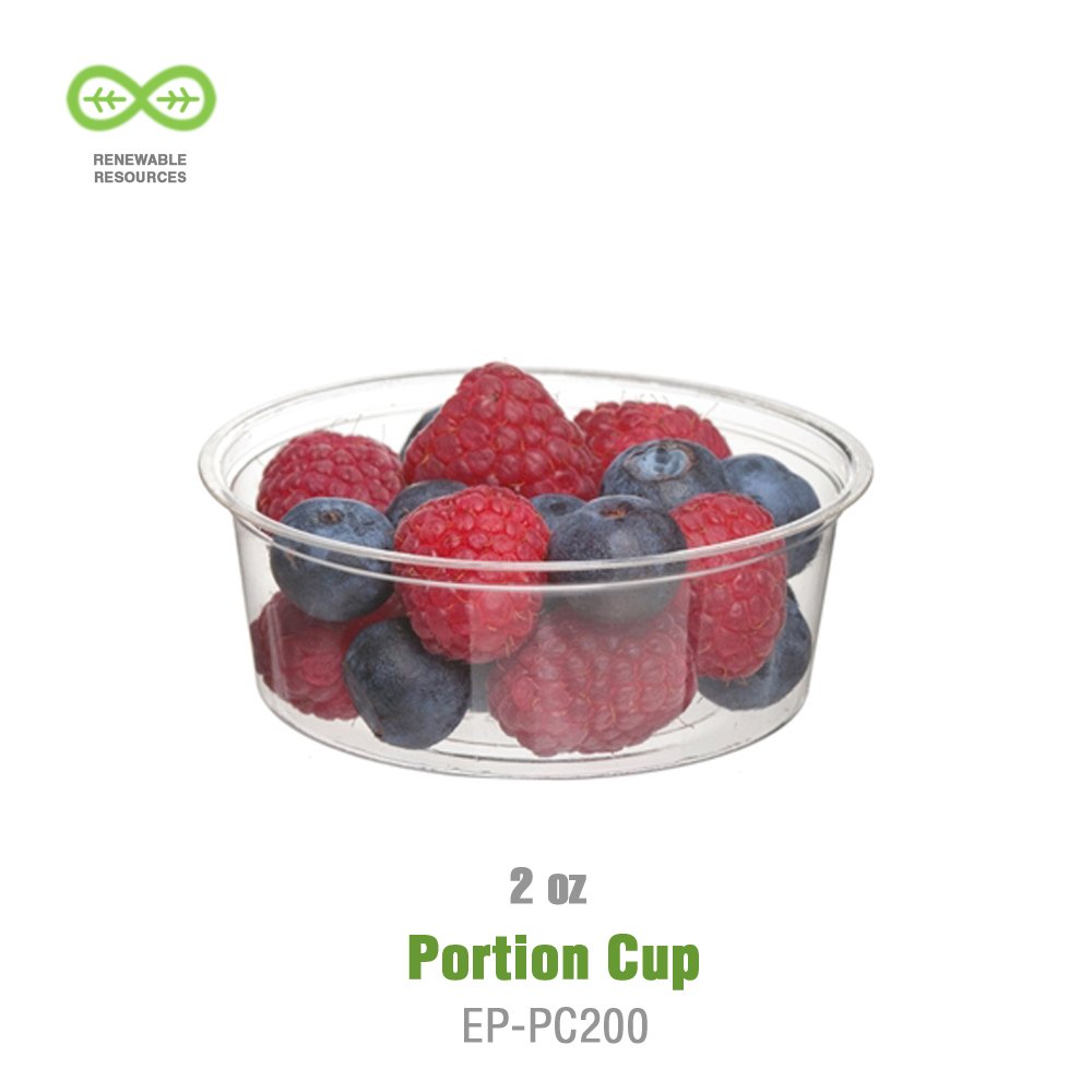 Eco-Products Renewable & Compostable Portion Cups, 2oz., Case of 2000 |EP-PC200| Made From Renewable Resources & Plant Based | BPI & ASTM Compostable |A Green Alternative