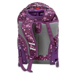 J World New York Sunrise Rolling Backpack, Garden Purple, One Size