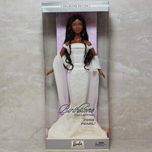 barbie 8461-c0576 2002 june pearl birthstone african american doll
