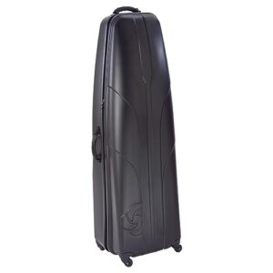 samsonite hard case golf travel bag with wheels and internal compression straps, midnight black