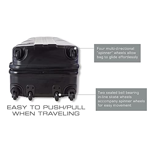 Samsonite Hard Case Golf Travel Bag with Wheels and Internal Compression Straps, Midnight Black