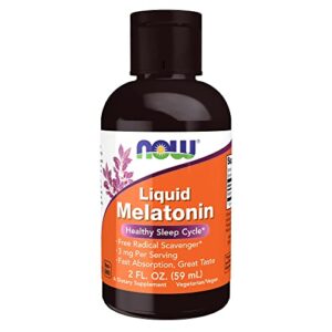 now supplements, liquid melatonin, 3 mg per serving, fast absorbtion and great taste, 2-ounces